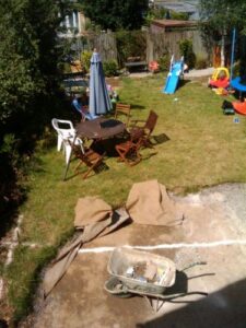 boundary of extension and garden