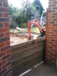 Barrier to stop children falling under the house