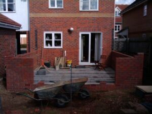 3m opening for the French doors + 2 side panels. Probably 160cm French door and two 70cm side panels.