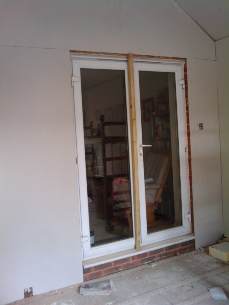 This door is coming out on Tuesday after the new French doors arrive