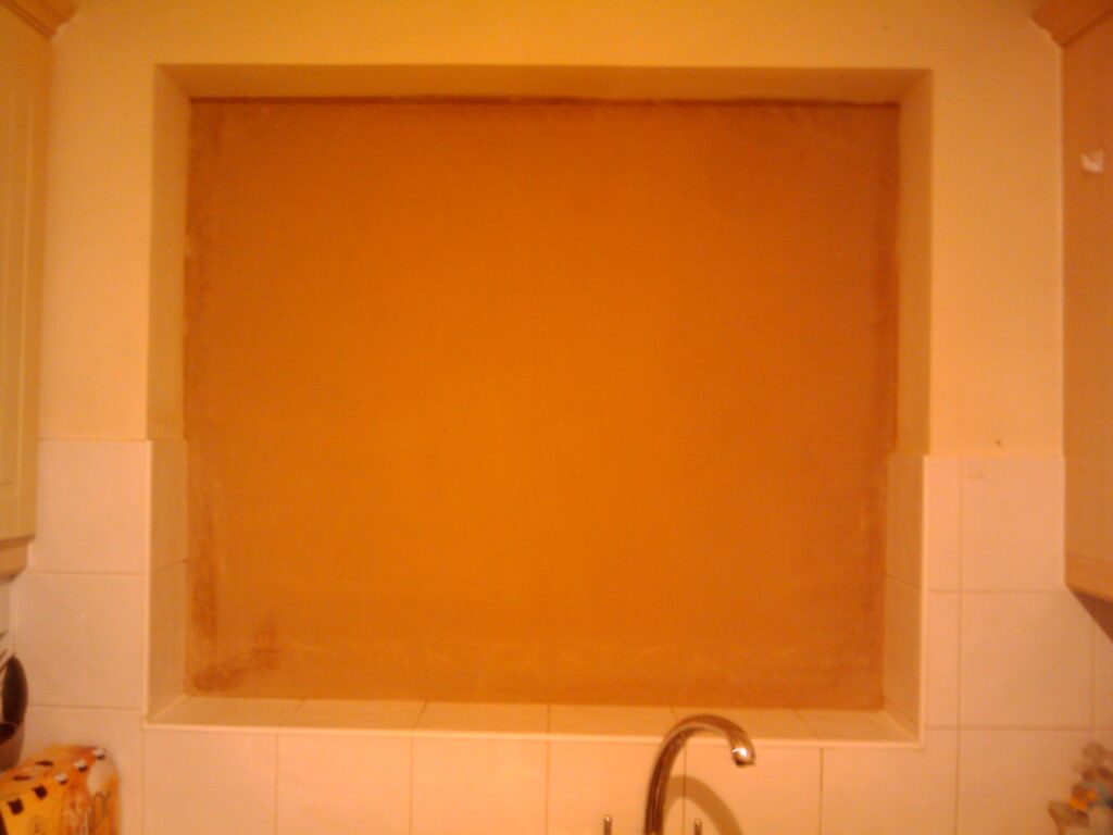 Plastered up window