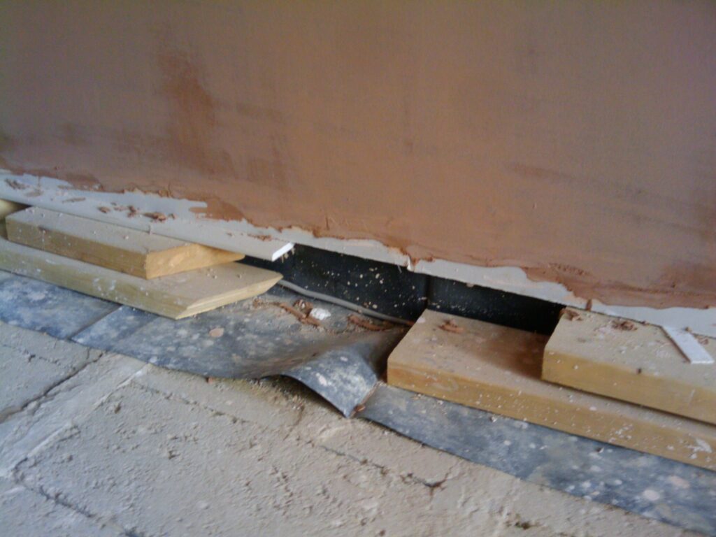 Plastered to the floor