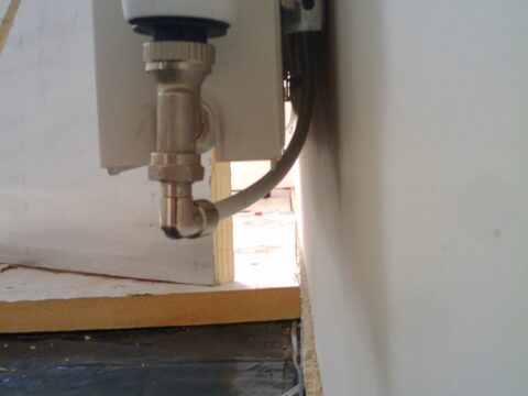 pipes behind radiator