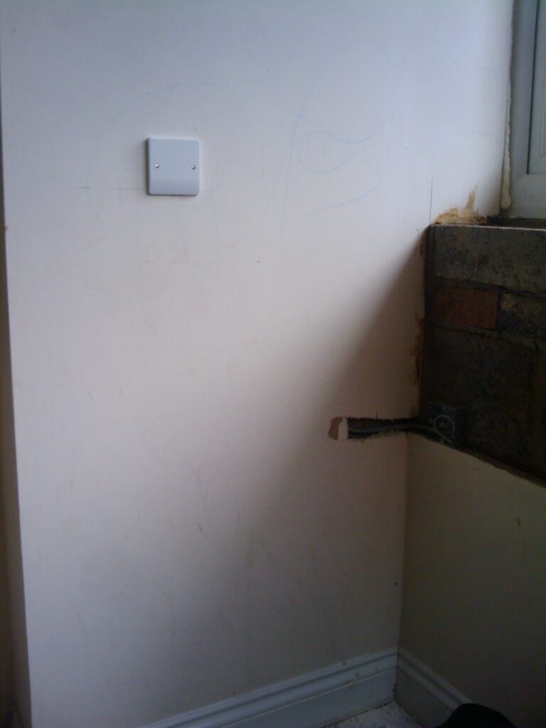 Dishwasher socket and isolator switch (currently sealed)