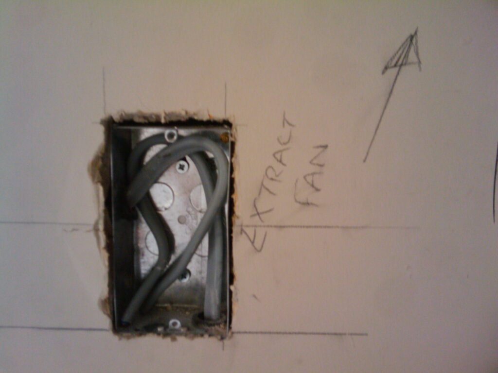Isolator switch for the oven, or may extractor, to go here,