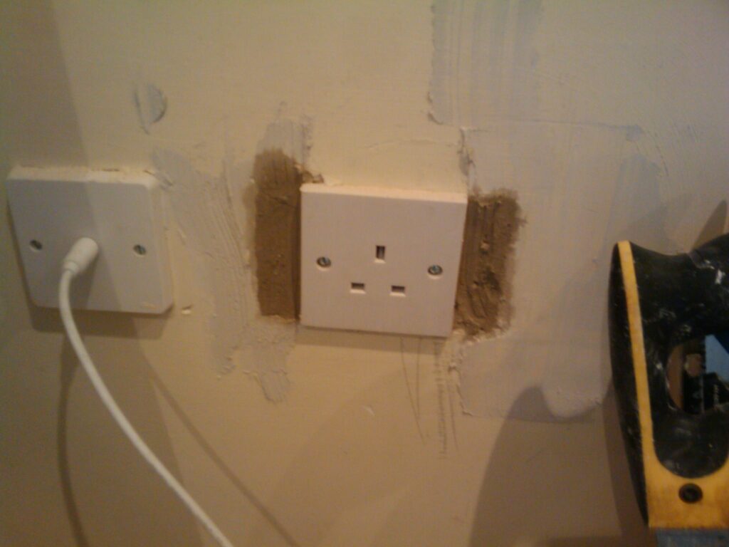 Double socket converted to single - for the fridge freezer