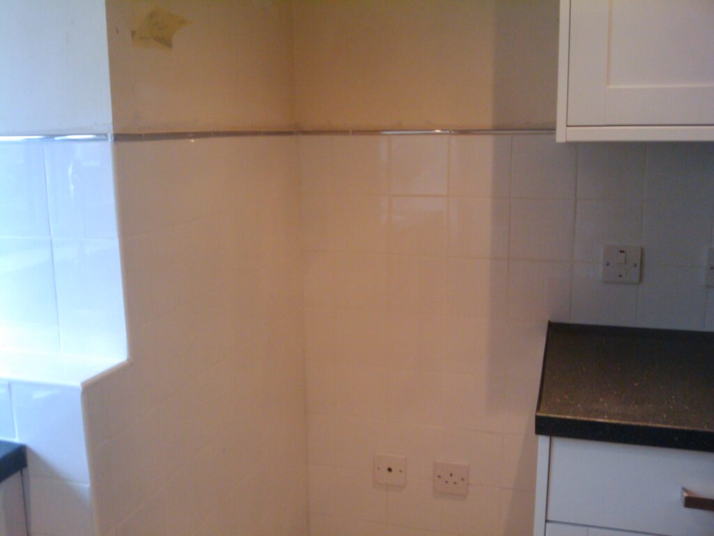 Tiling around fridge freezer area