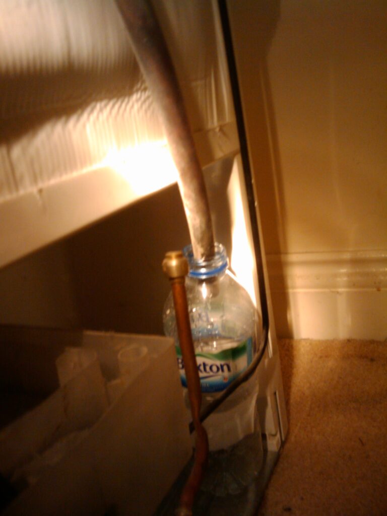 Shoved it in a bottle to make less mess