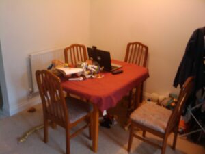 Dining area in the new kitchen