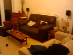 Liviing room back to normal, and old coffee table back in its rightful place