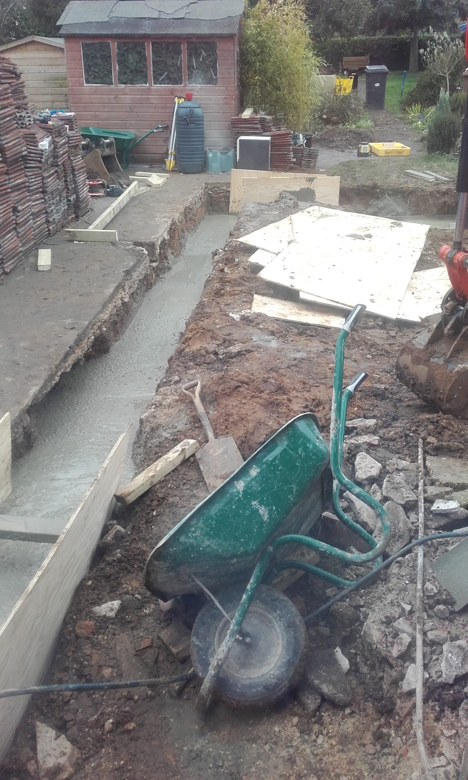 foundation concrete trench