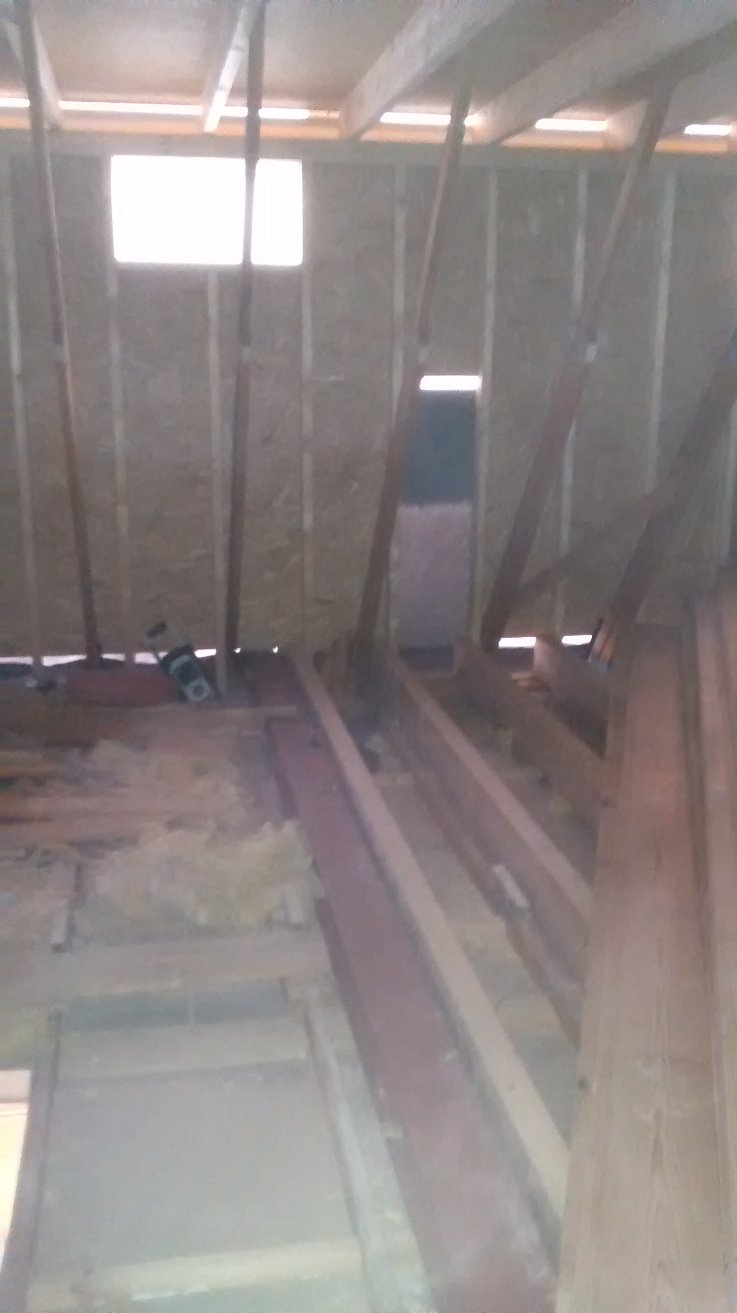 floor steel in place