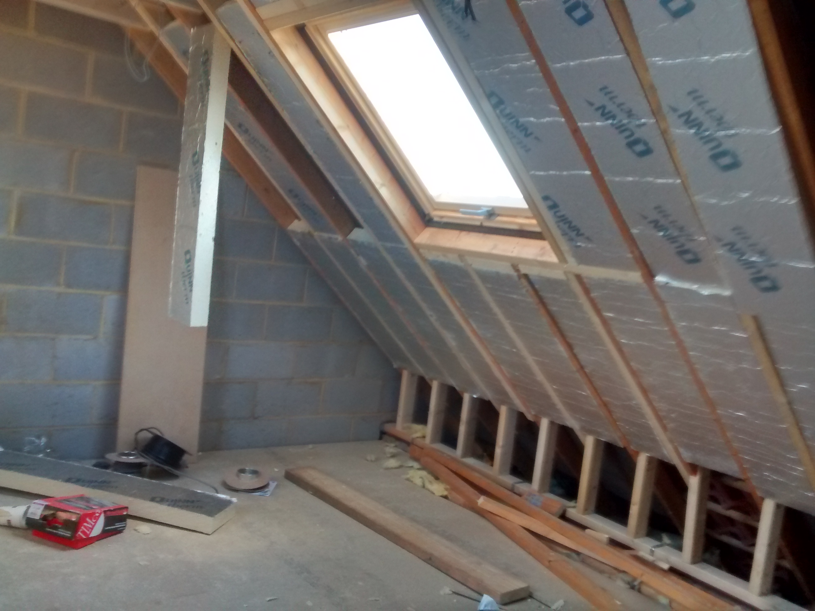 QuinnTherm insulation in roof