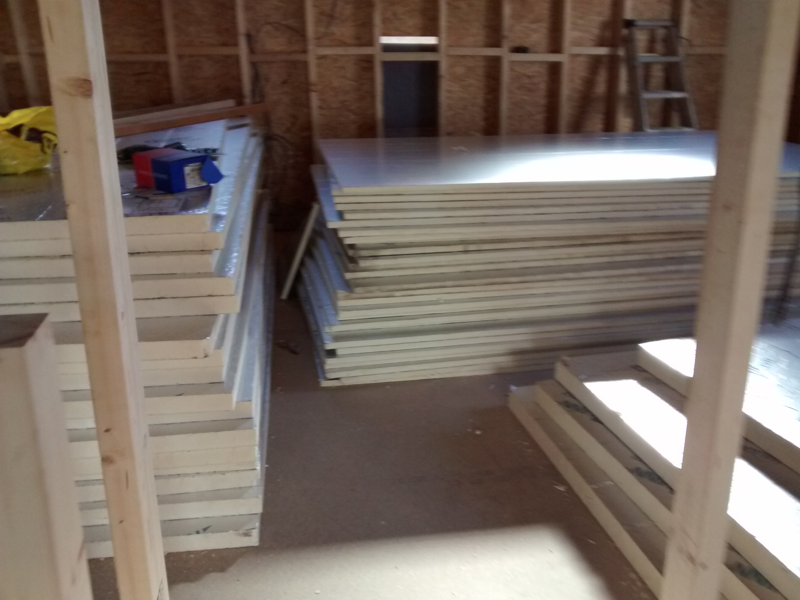 a tonne of insulation board