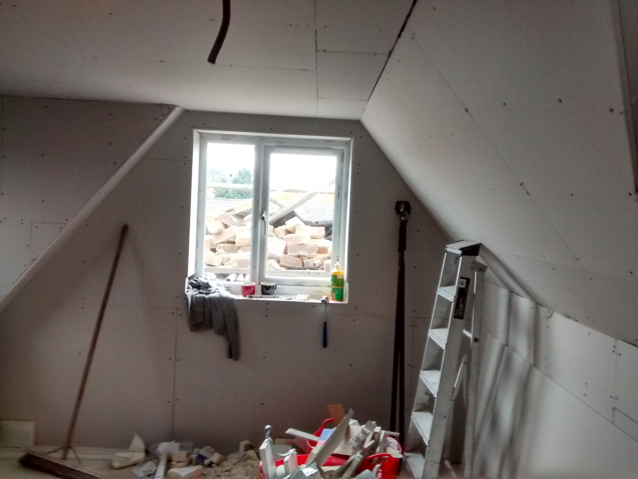 plasterboarded roof
