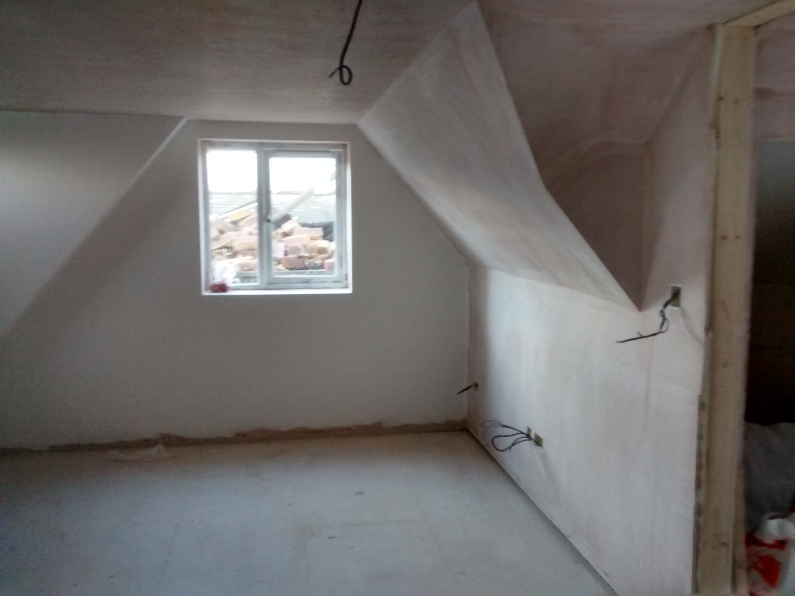 bedroom plastered