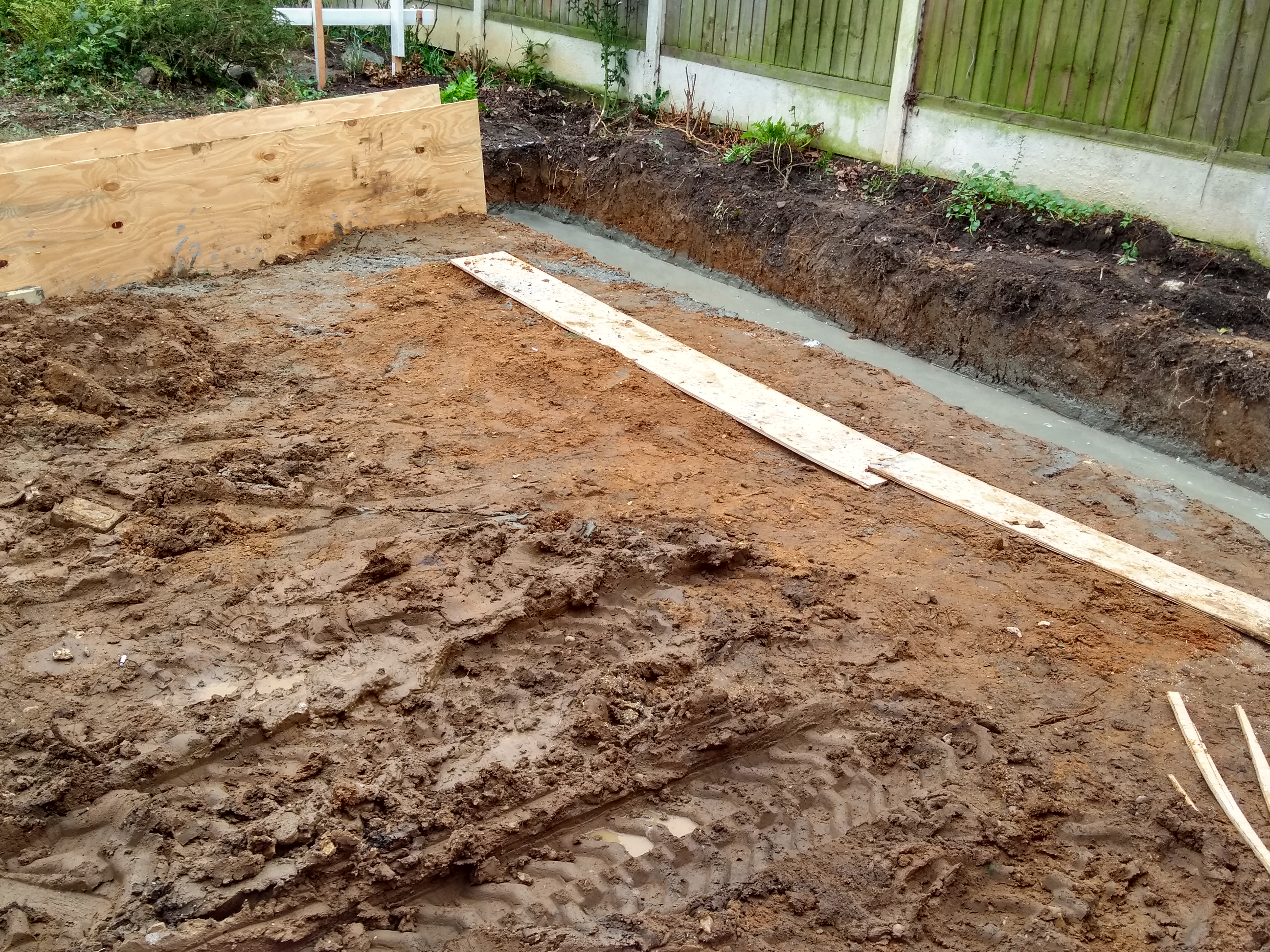 more soil removed for concrete slab