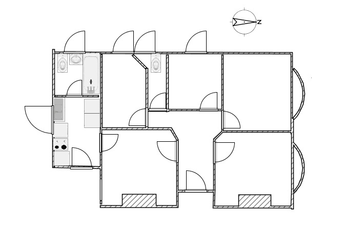 existing floor plan - ground floor and garage