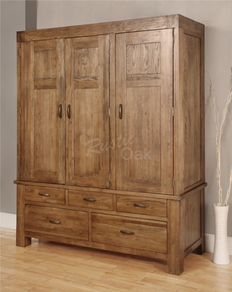 rustic oak wardrobe
