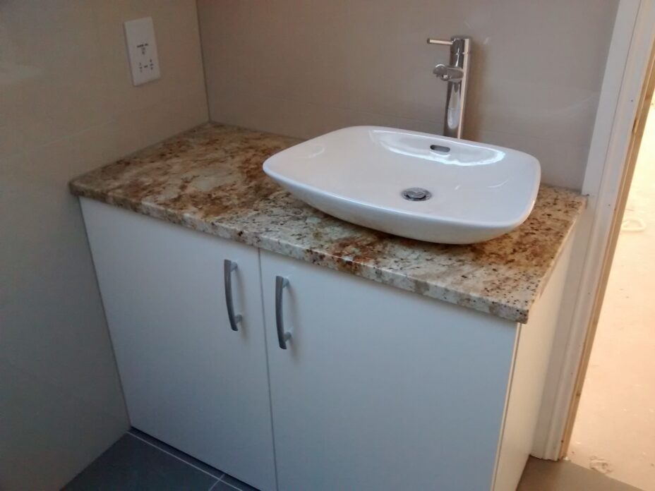 basin and unit installed